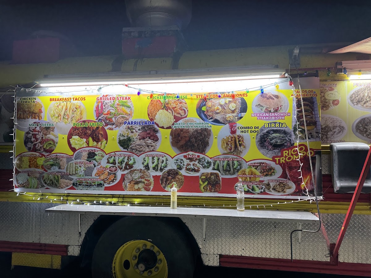 Mexican palace menu board