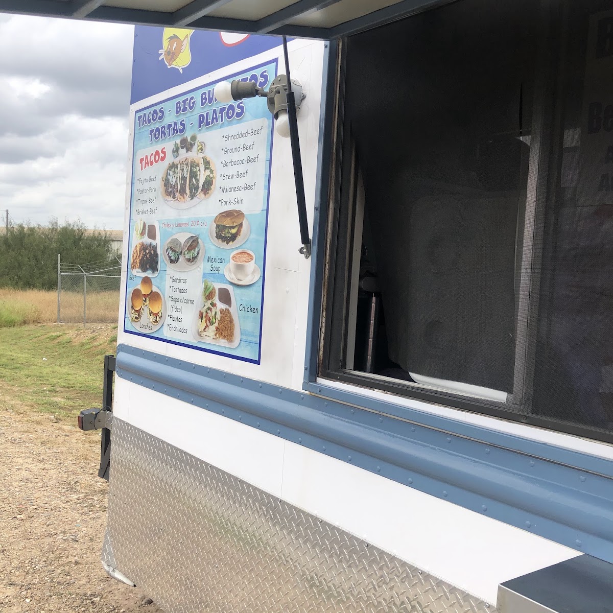 Speedy Tacos menu board