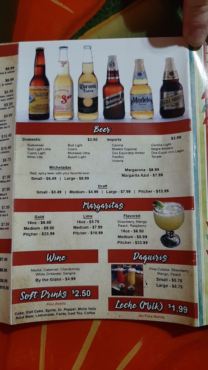 El Centenario | Mexican menu board