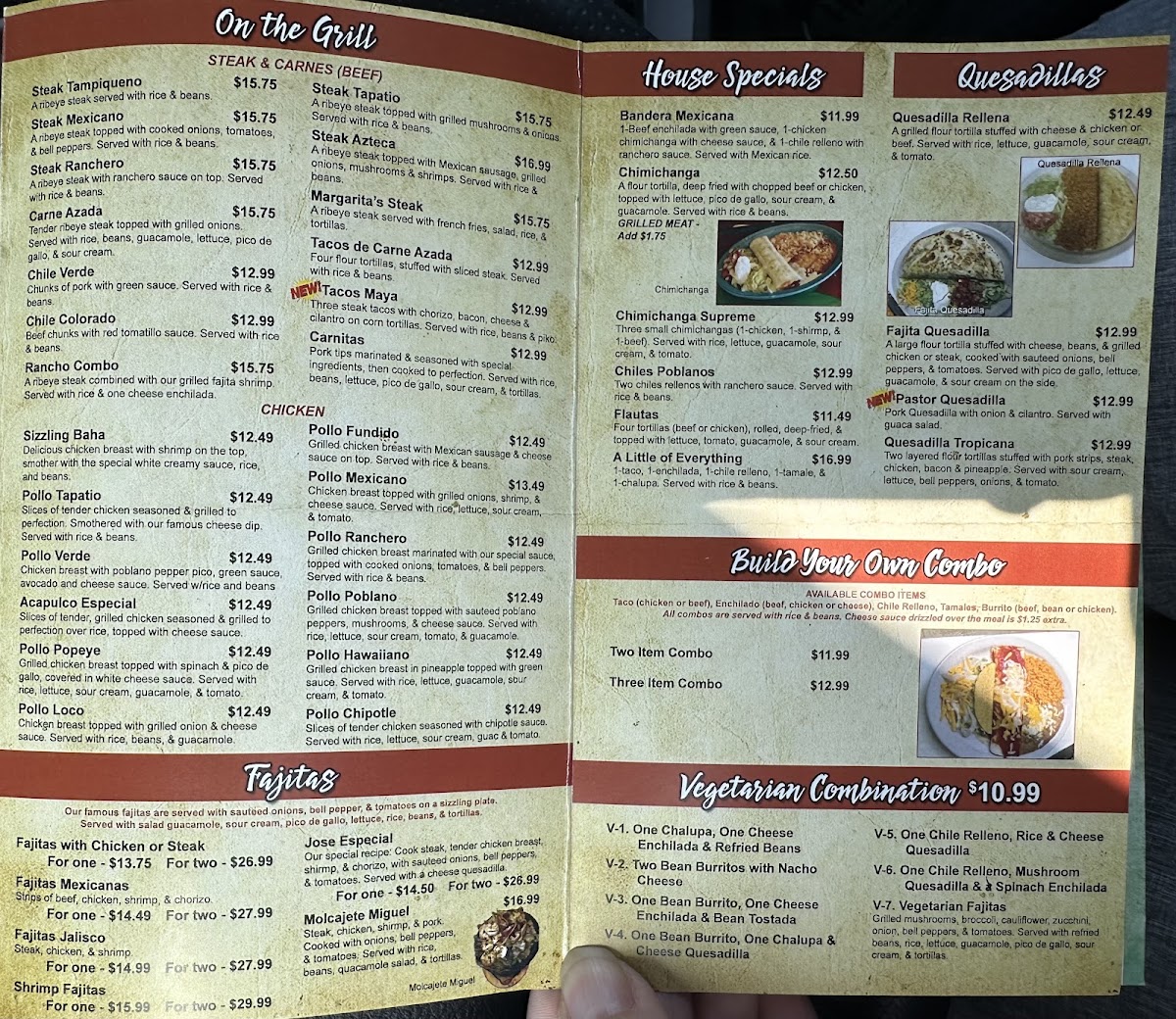 El Centenario | Mexican menu board