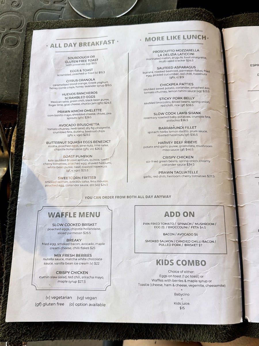 Cup & Co Floreat menu board