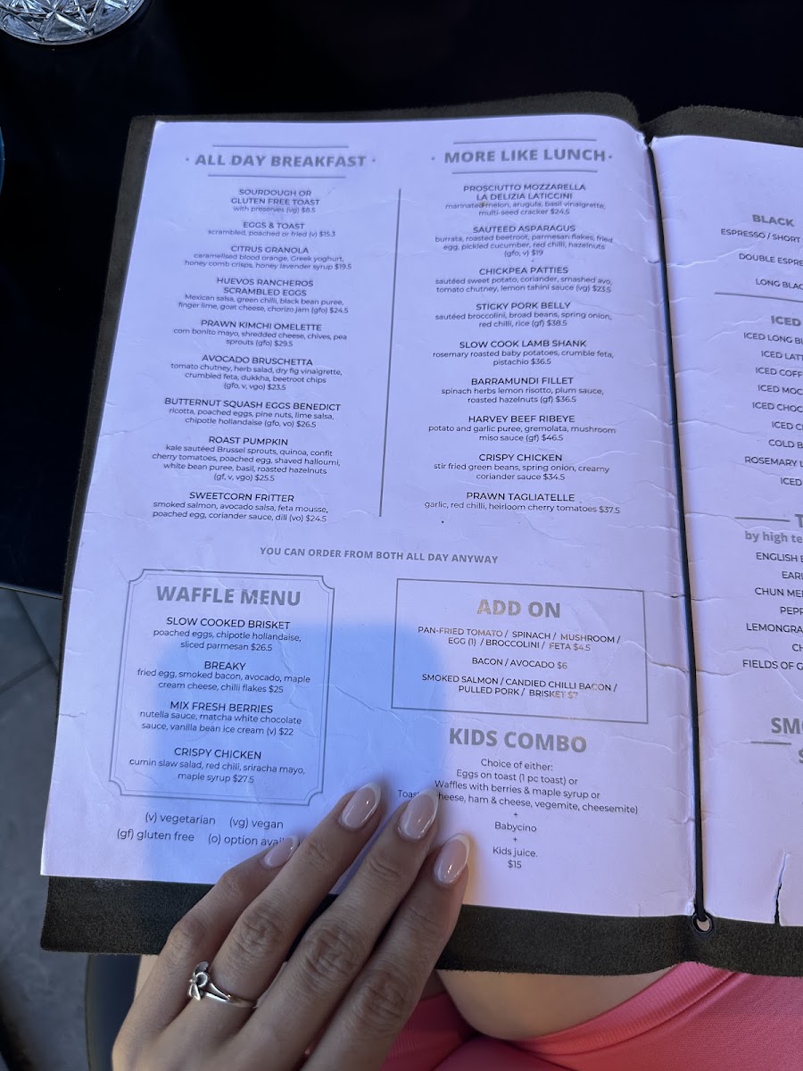 Cup & Co Floreat menu board
