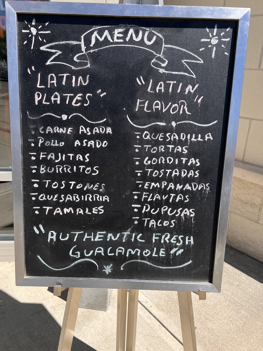 Cocina Latina Oxford menu board