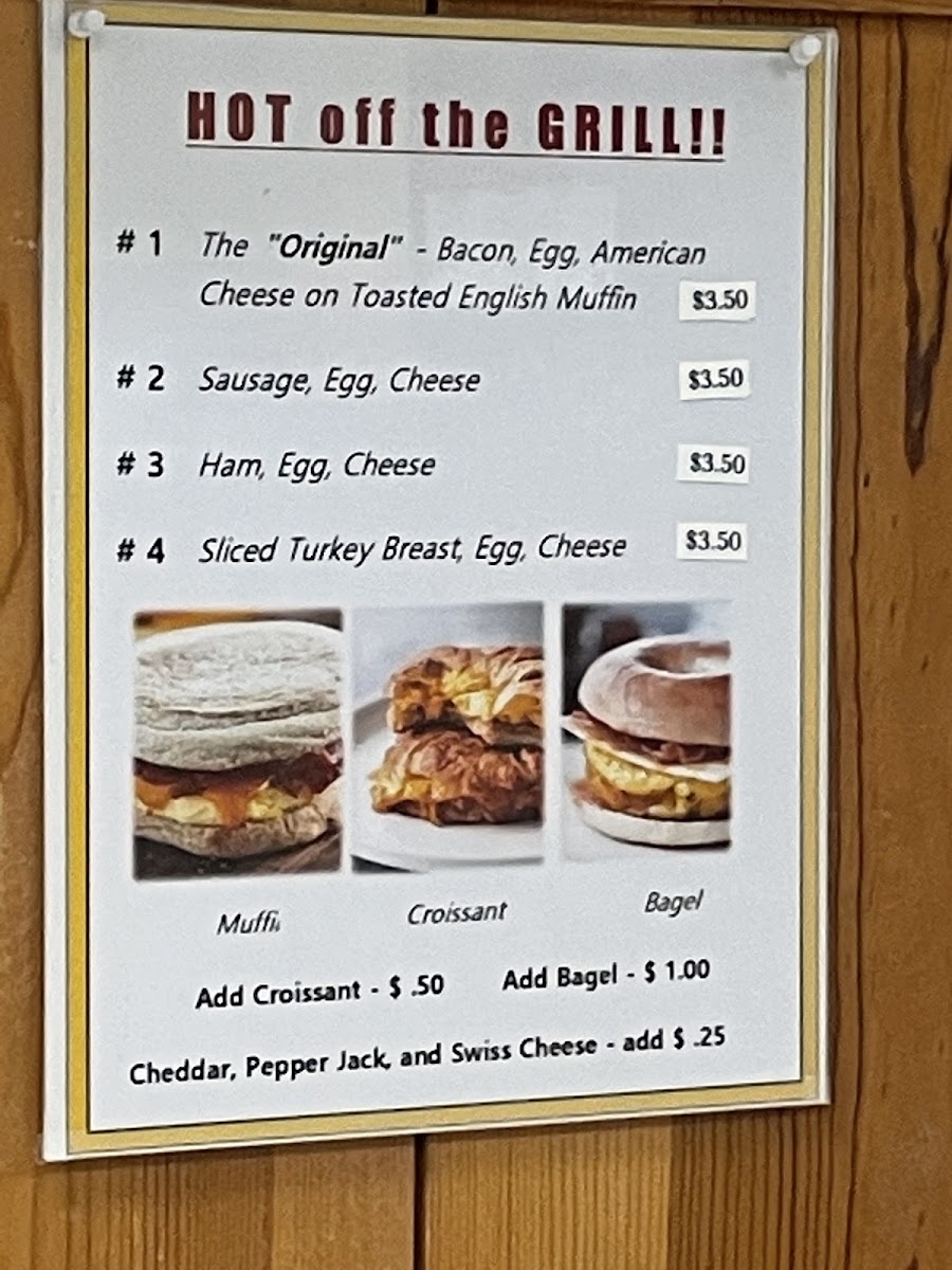 Coffee Plus menu board