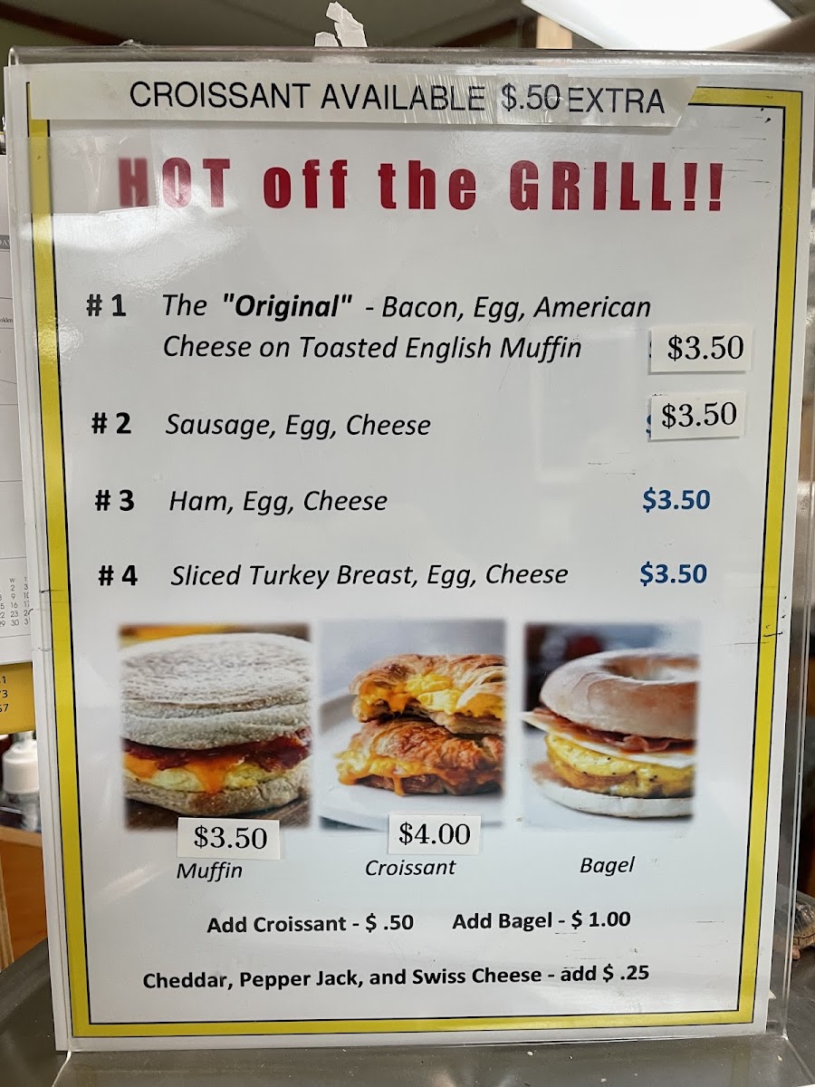 Coffee Plus menu board