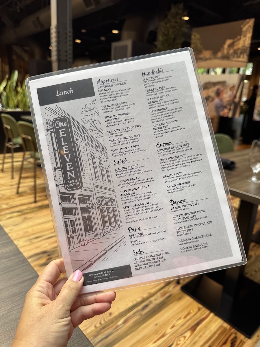 One Eleven menu board