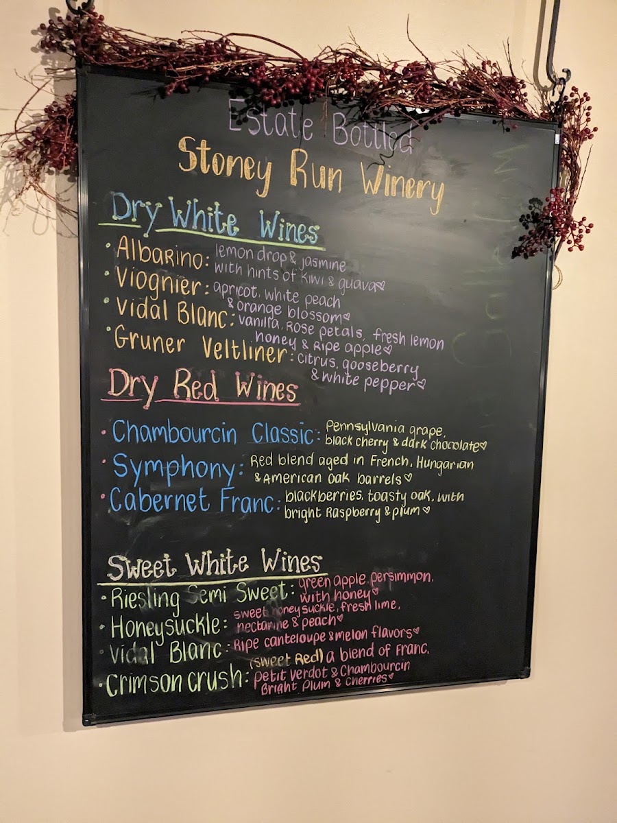 West End Grille menu board