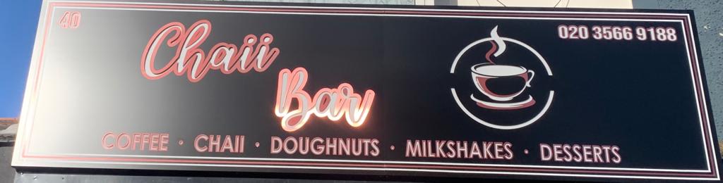 Chaii Bar menu board