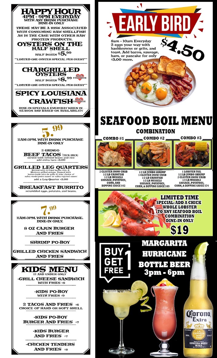 Chapin's Cafe menu board