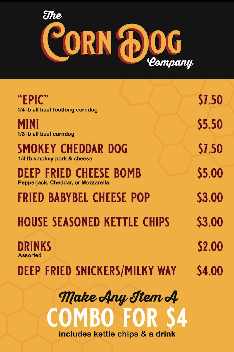 The Corndog Company - Ely menu board