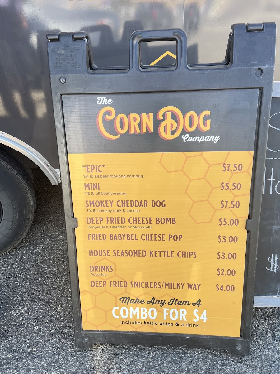 The Corndog Company - Ely menu board