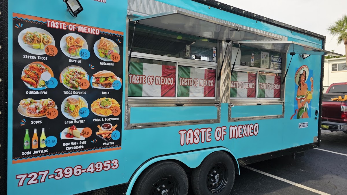 Taste of Mexico menu board