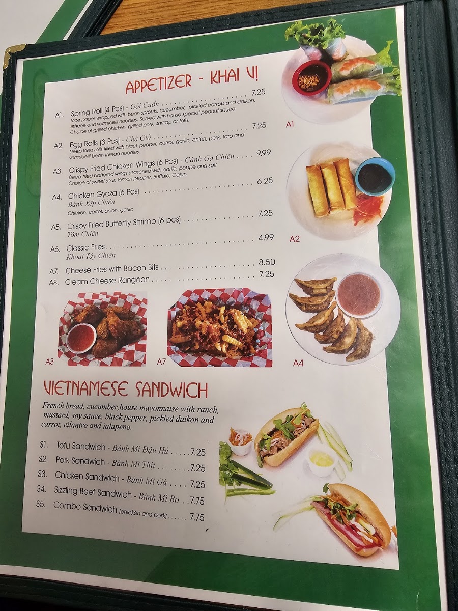 Mama’s Pho N More 2 menu board