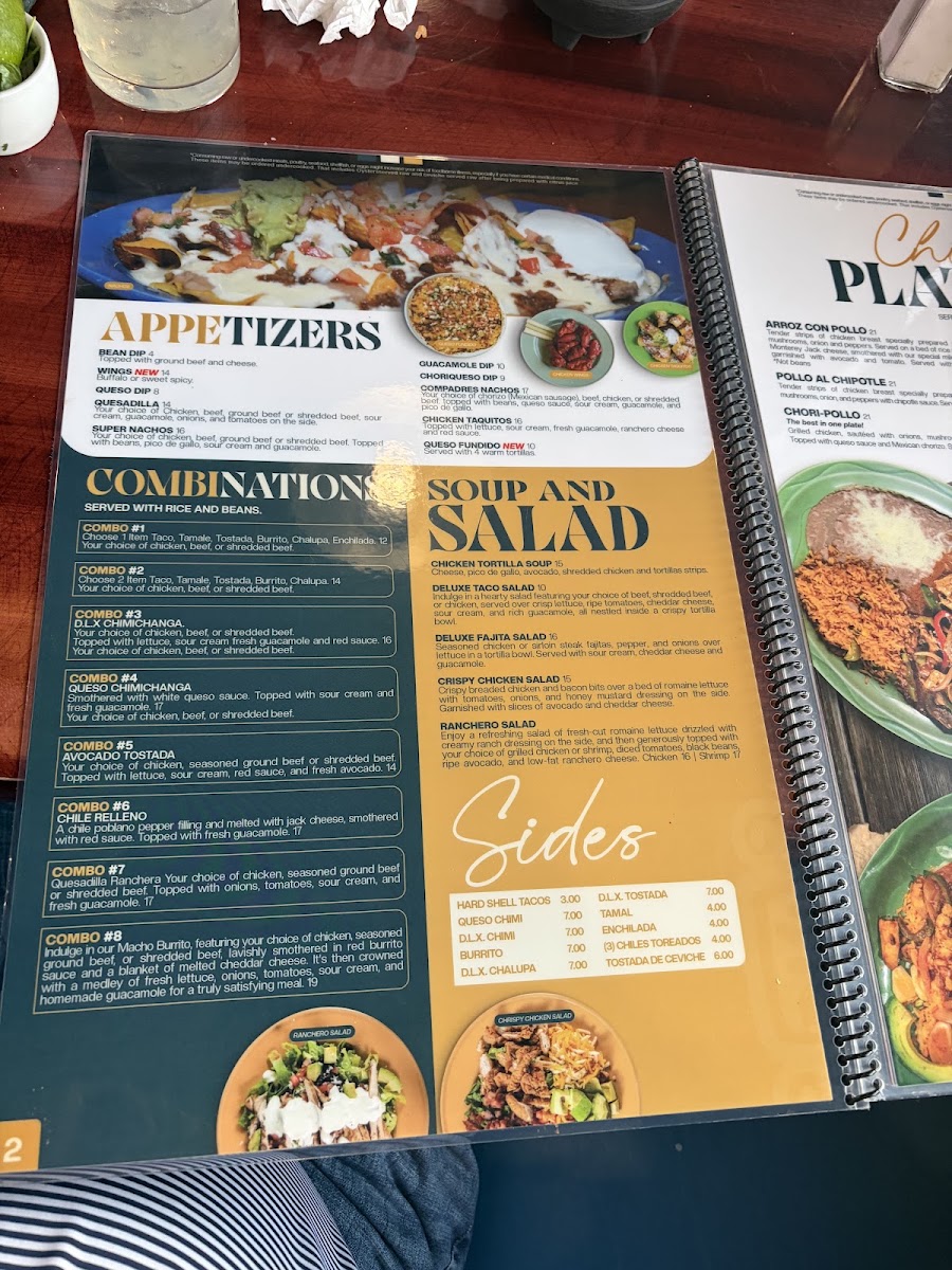Los Cabos Family Mexican Restaurant menu board