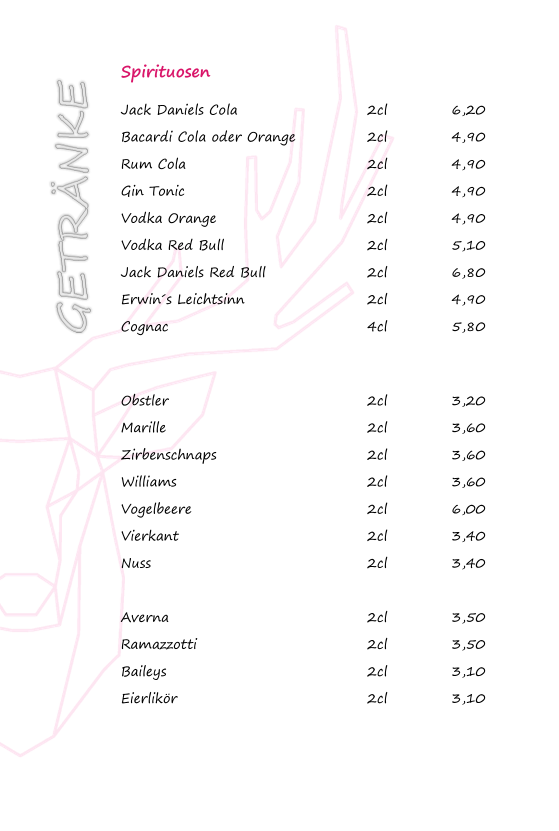 Café Leichtsinn 2.0 menu board