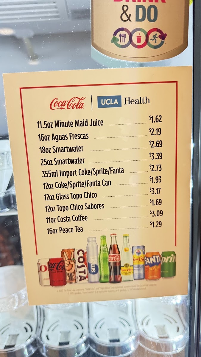 Dining Commons at Ronald Reagan UCLA Medical Center menu board