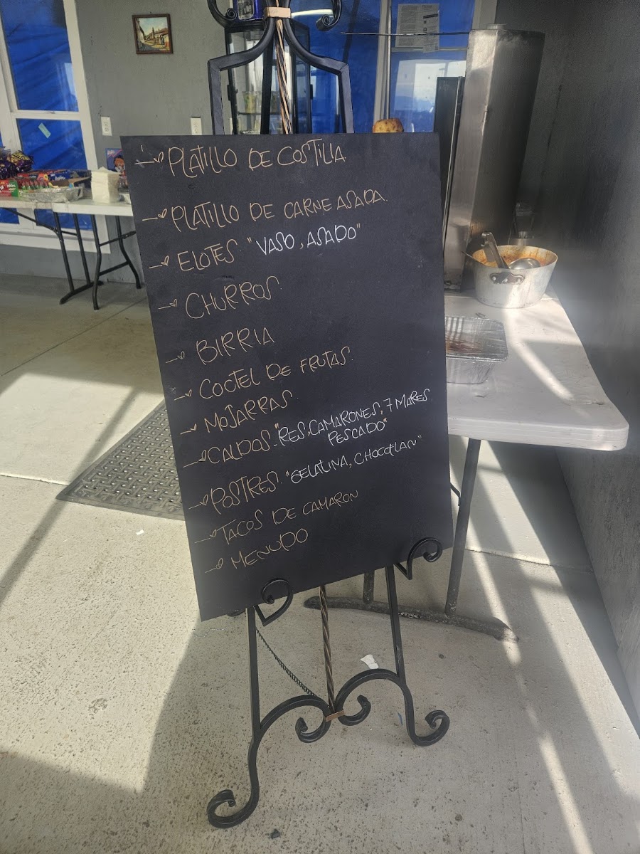 Carnitas Estilo Michoacan menu board