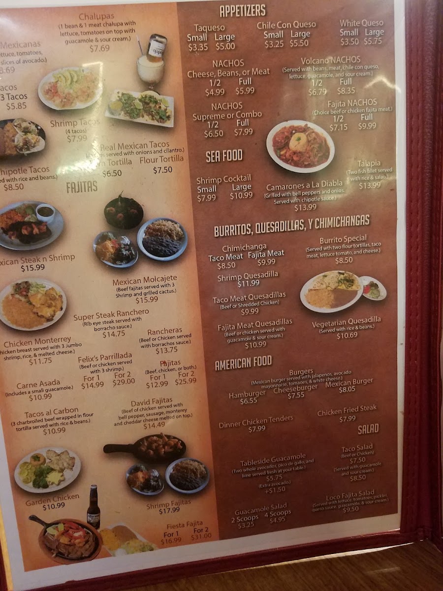 Los Regios Mexican Restaurant menu board