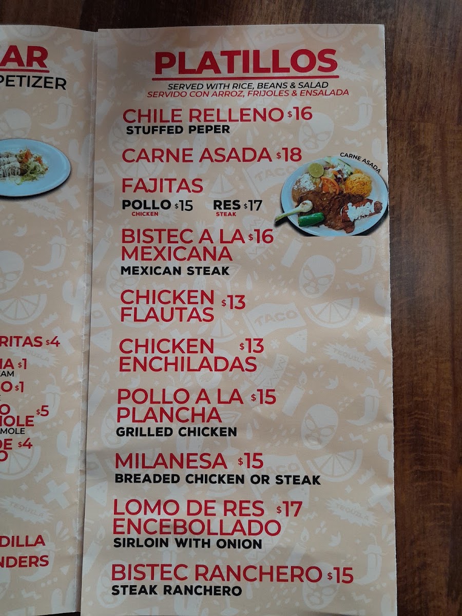 Taco Station menu board