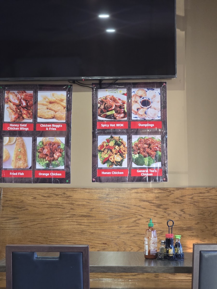 Panda House menu board
