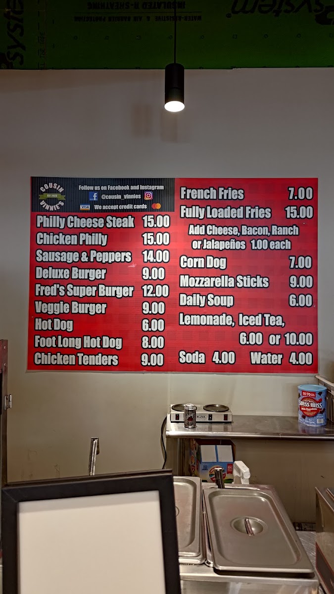 Belleayre Discovery Lodge menu board