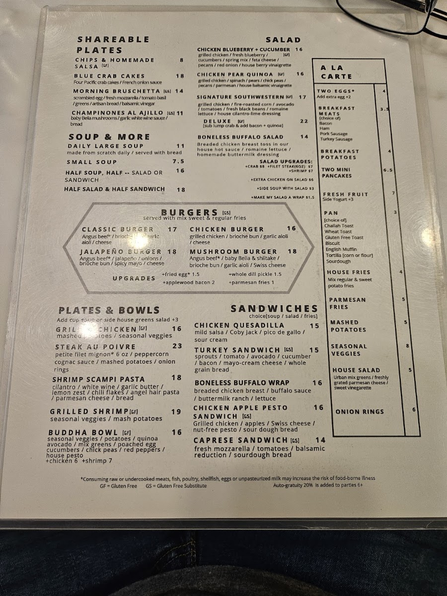 Teaspoon Foothills menu board