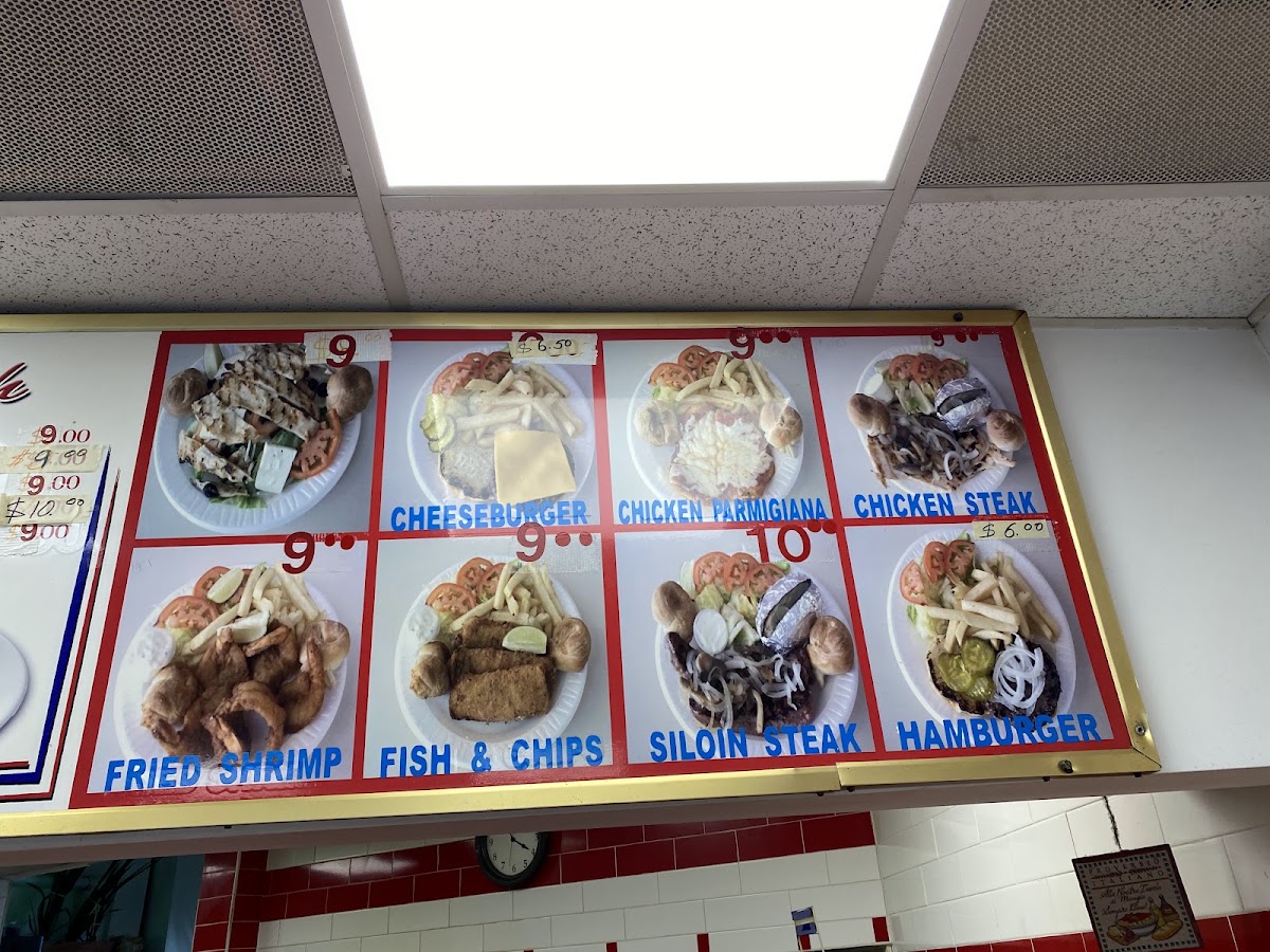Bona Pizza menu board