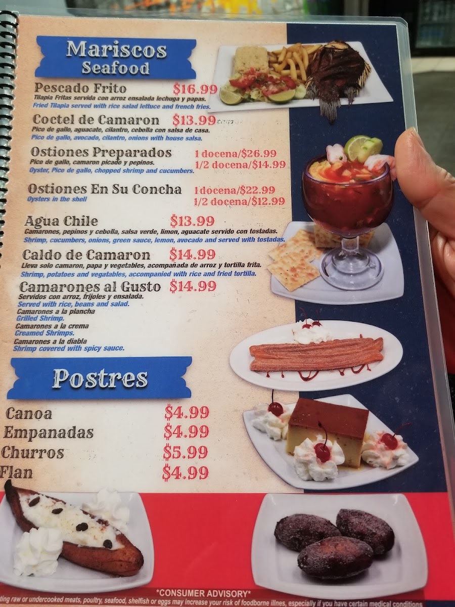 Montecristo Salvadorean Grill & Bar menu board