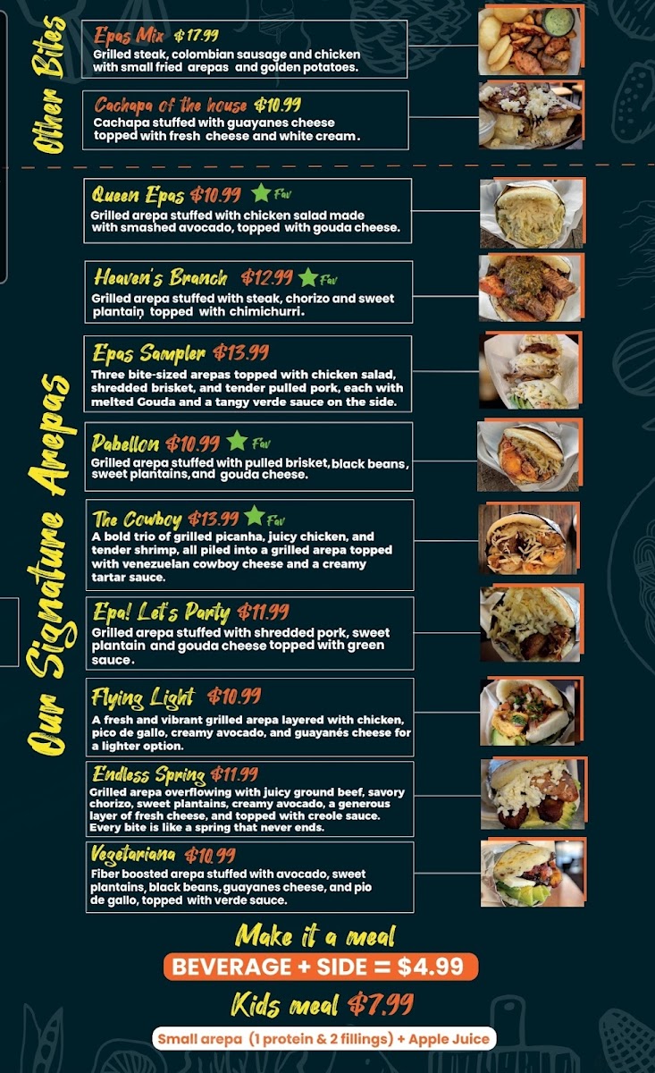 Epas - Latin Bites menu board