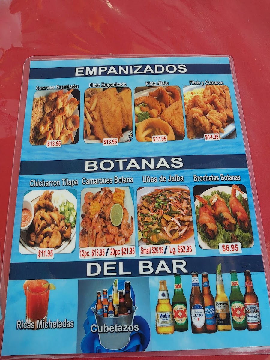 AMOR Y SABOR menu board