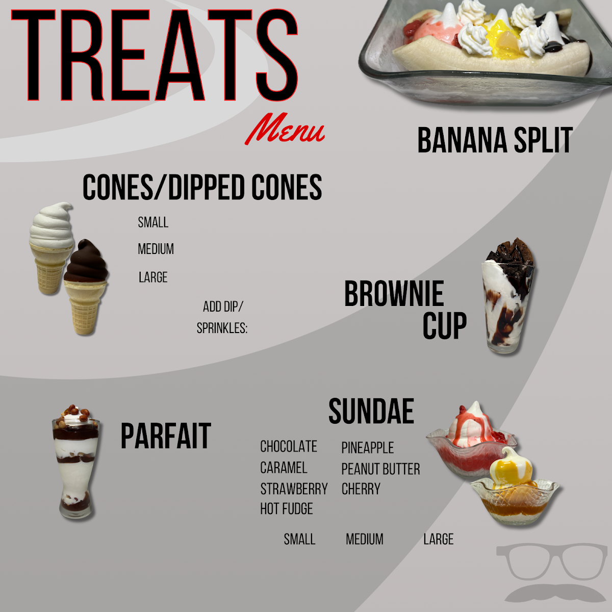 Bill's Burgers & Swirls menu board