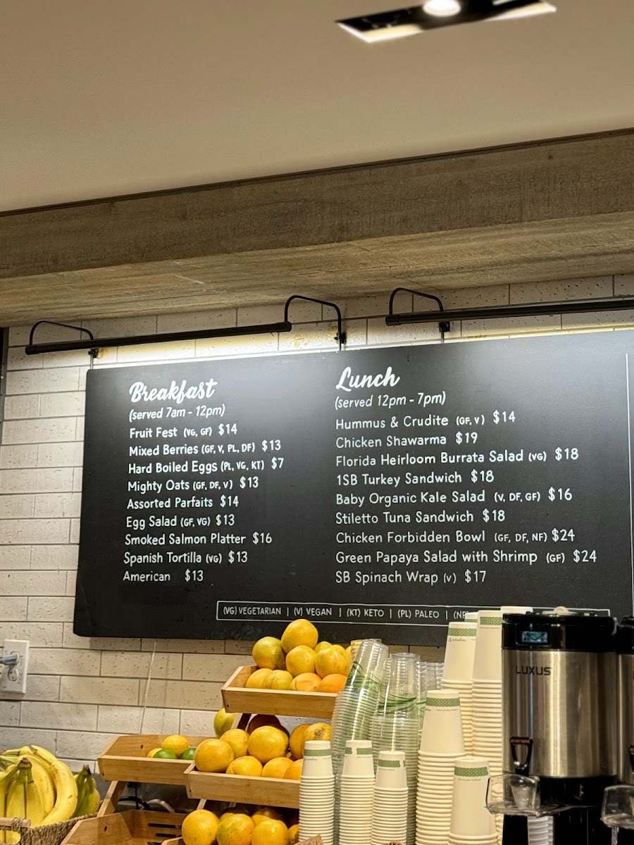 Neighbors menu board