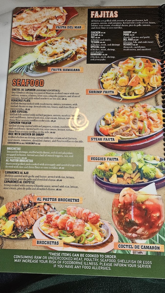 CASA GRANDE, Mexican Restaurant menu board