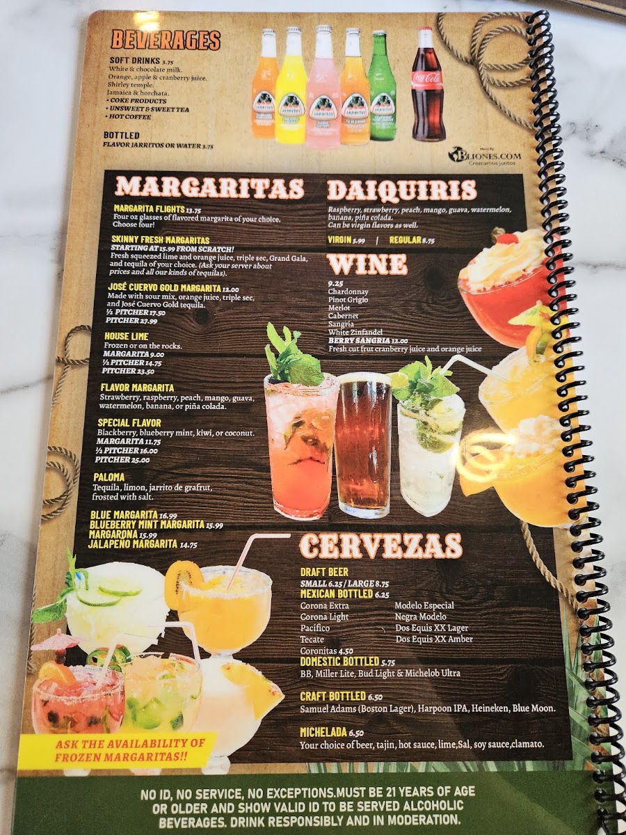 CASA GRANDE, Mexican Restaurant menu board
