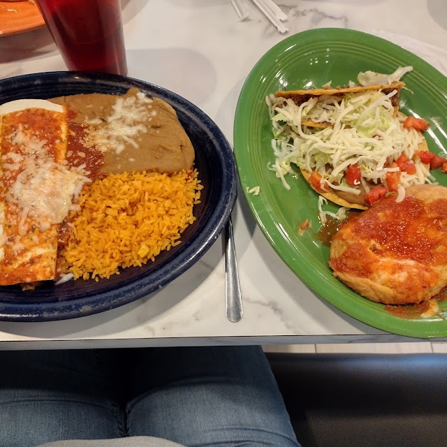 Cheese Enchiladas w Rice& Beans