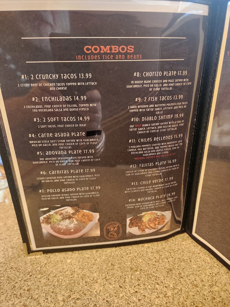 Oscar’s Tacos and Cantina menu board