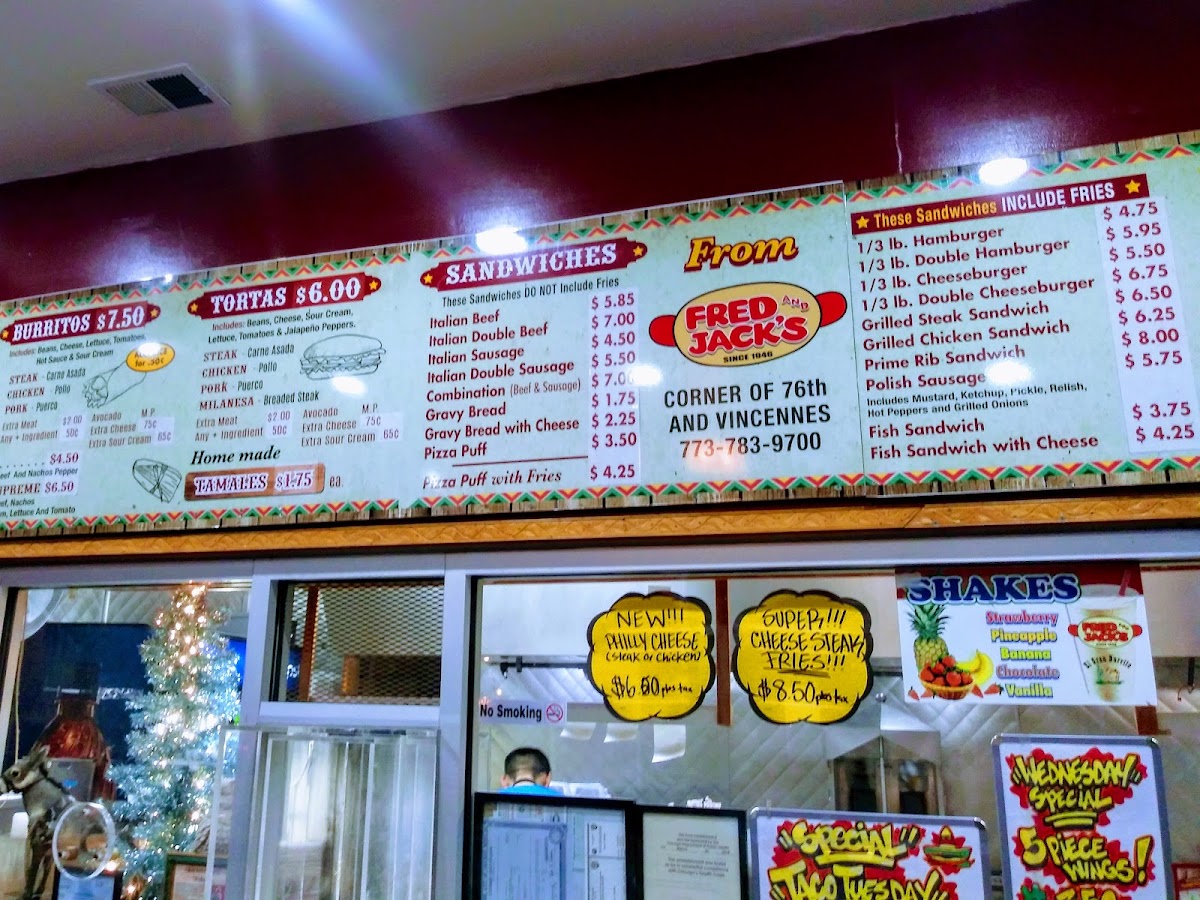 El Gran Burrito Express menu board