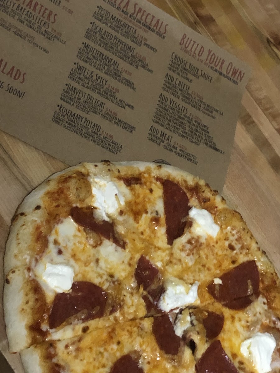Ajo Pie - Artisan Pizza menu board