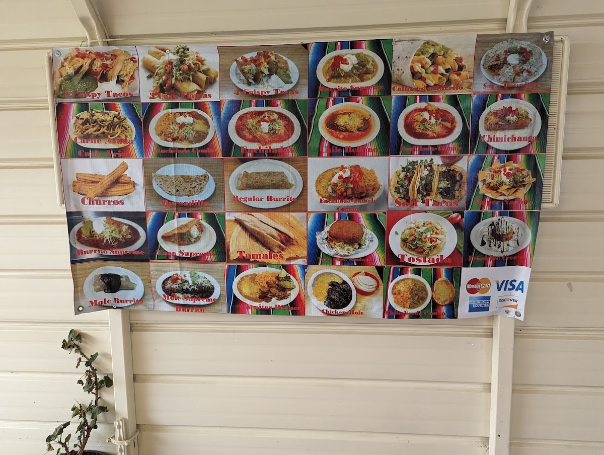 Perlita's Mexican Food Truck menu board