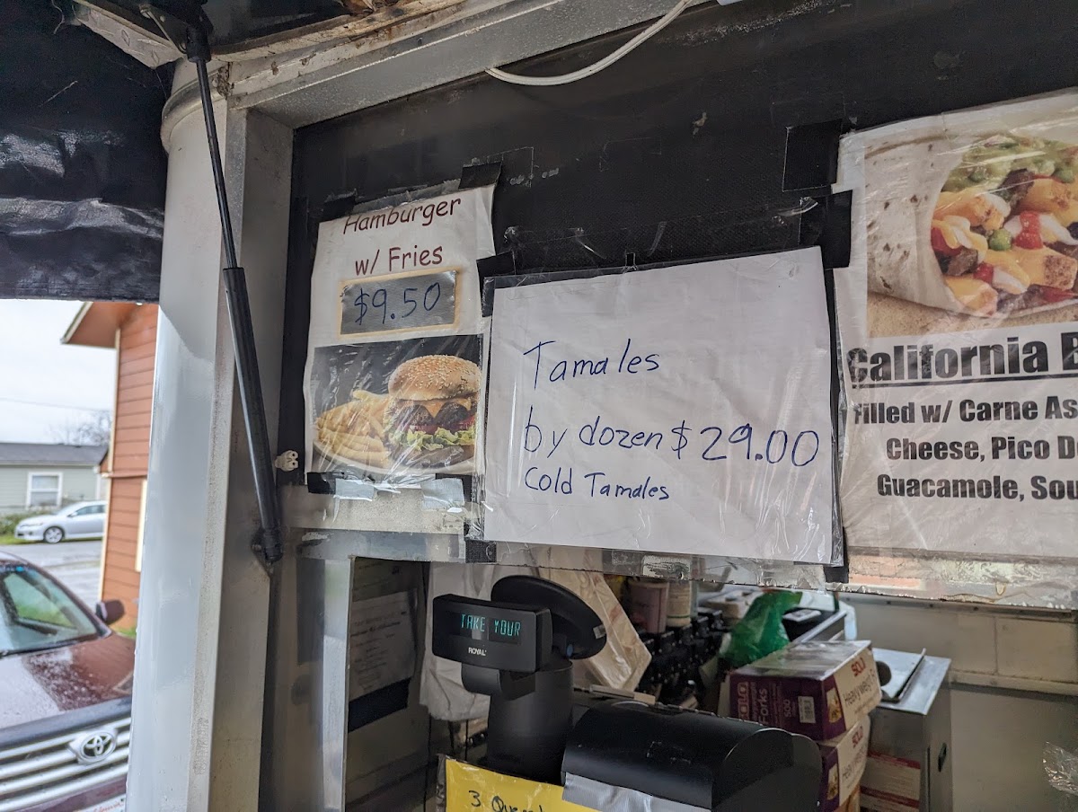 Perlita's Mexican Food Truck menu board