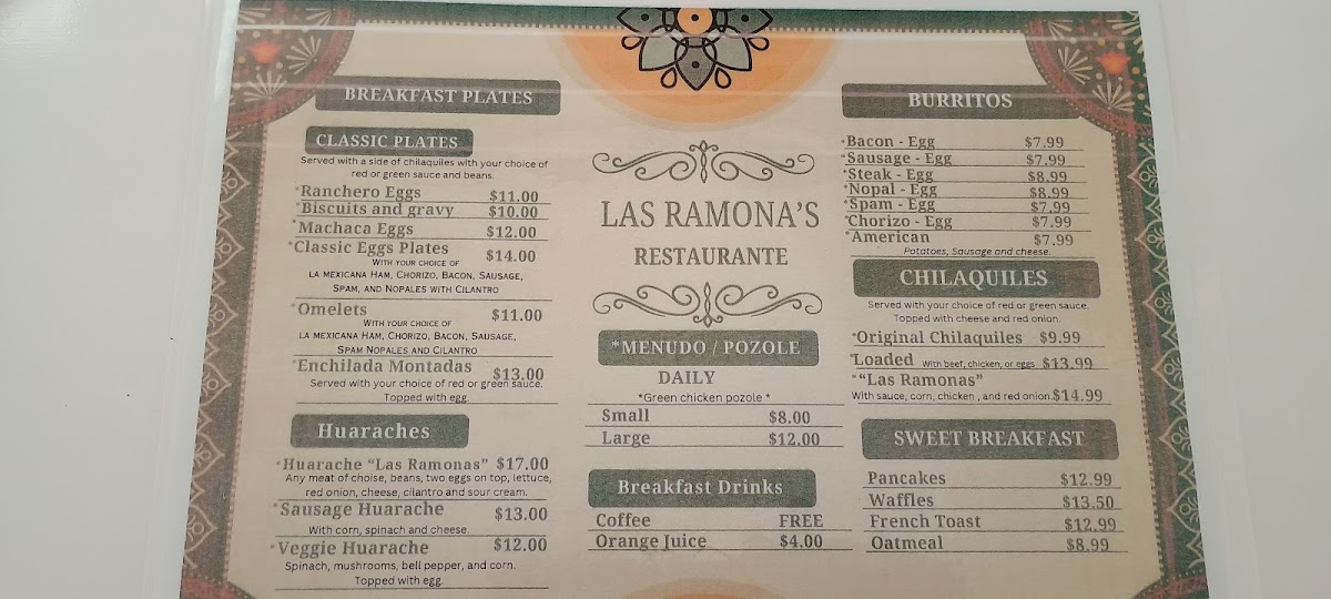 Disco Taco menu board