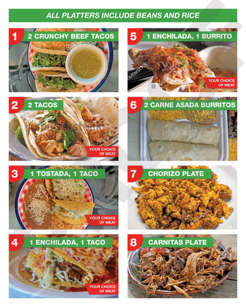 Tacos and Burritos on my Way | Comida Mexicana menu board