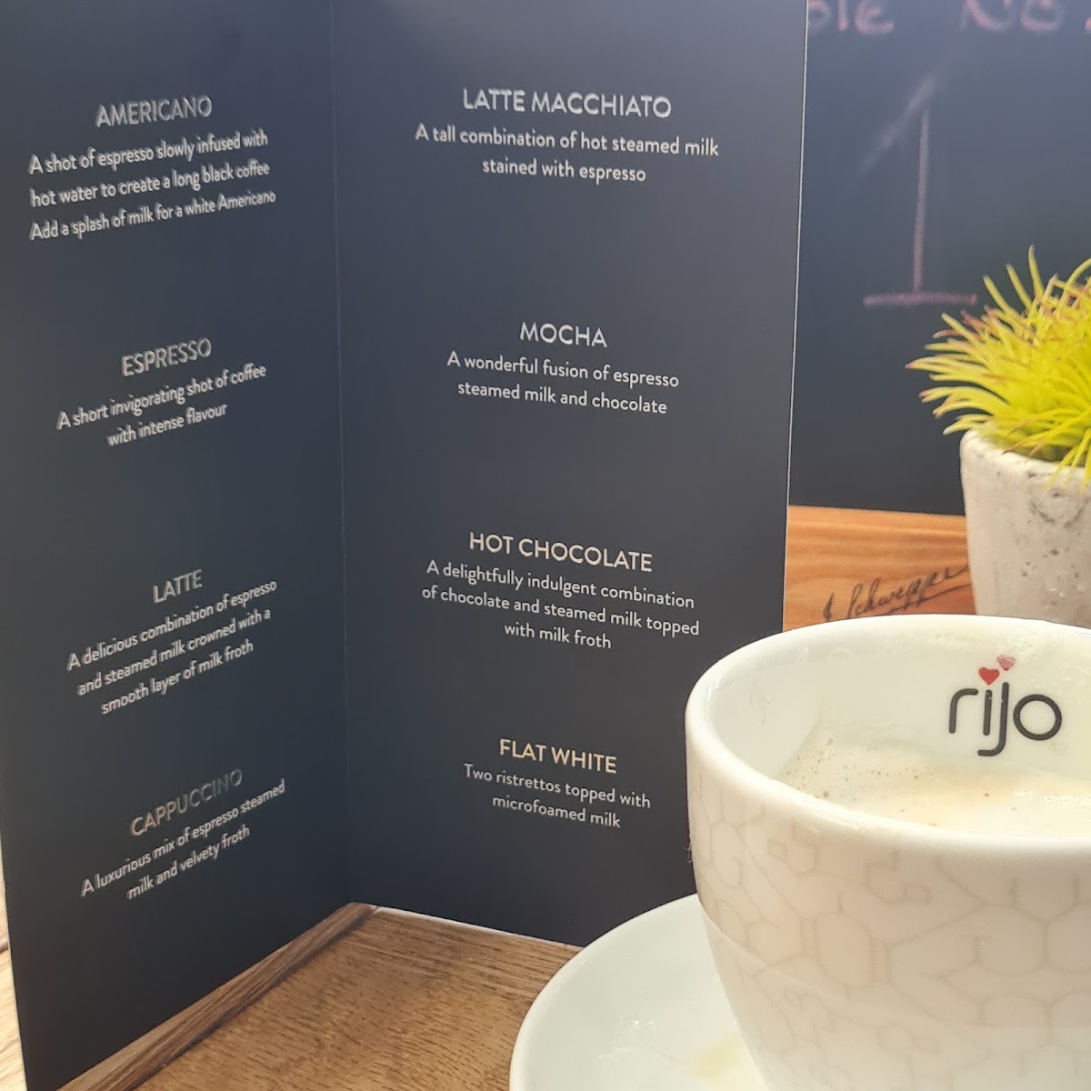 High Street Café menu board
