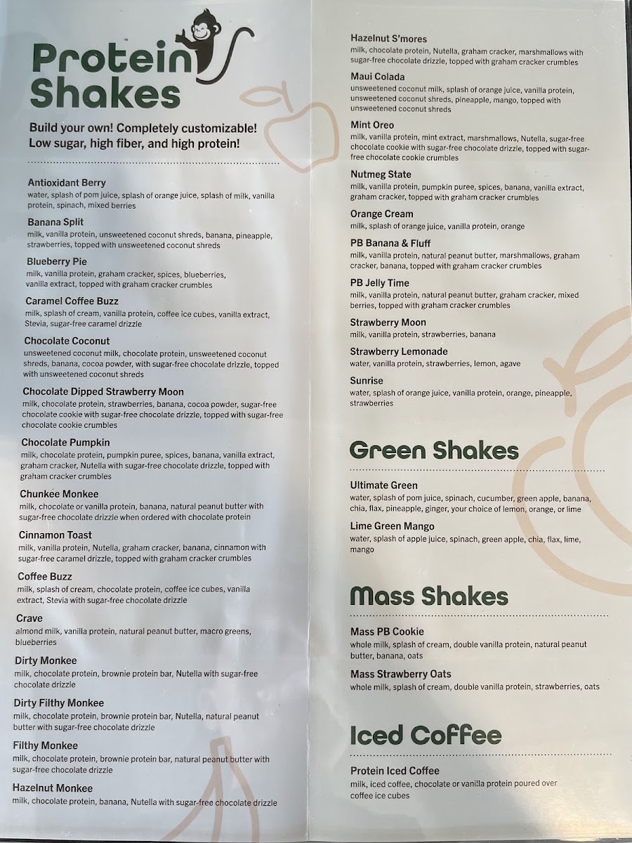 Fresh Monkee menu board
