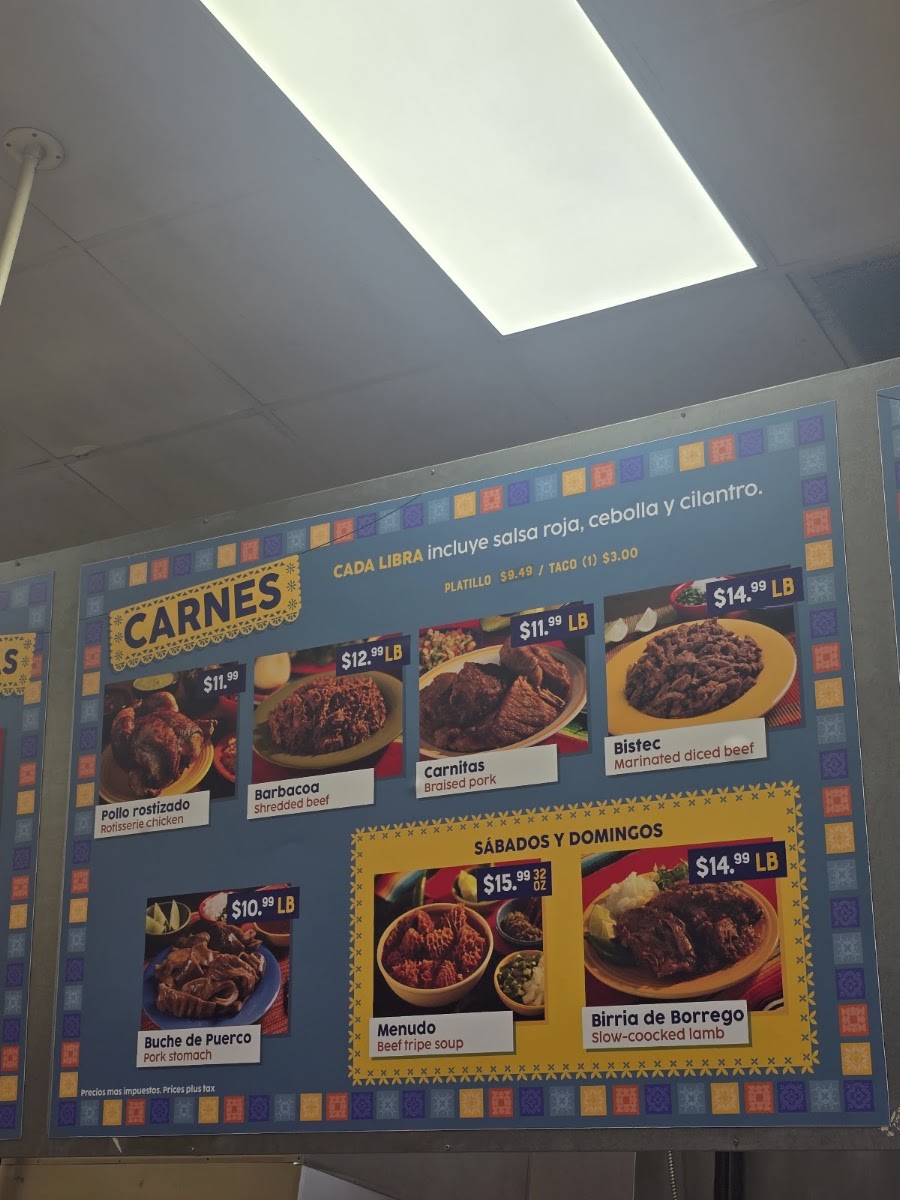 Tortilleria La Real #2 (by La Reyna) menu board