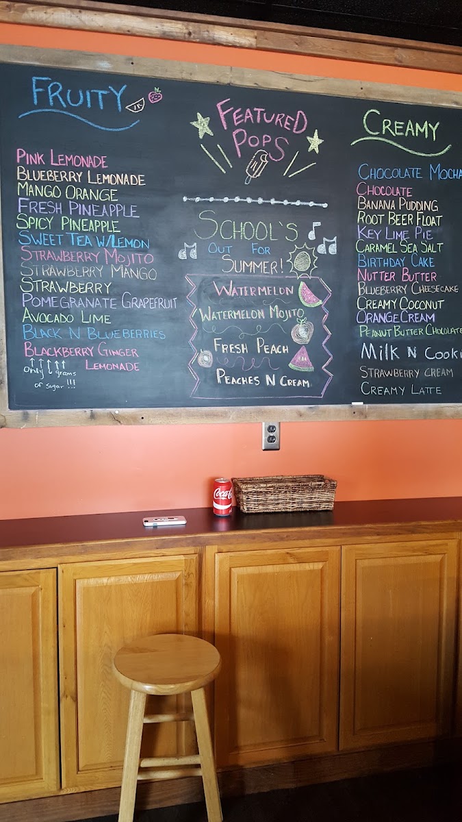 Frios Gourmet Pops - Alabaster menu board