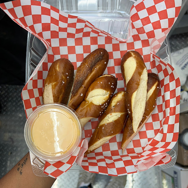 Soft Pretzel with Cheese Sauce