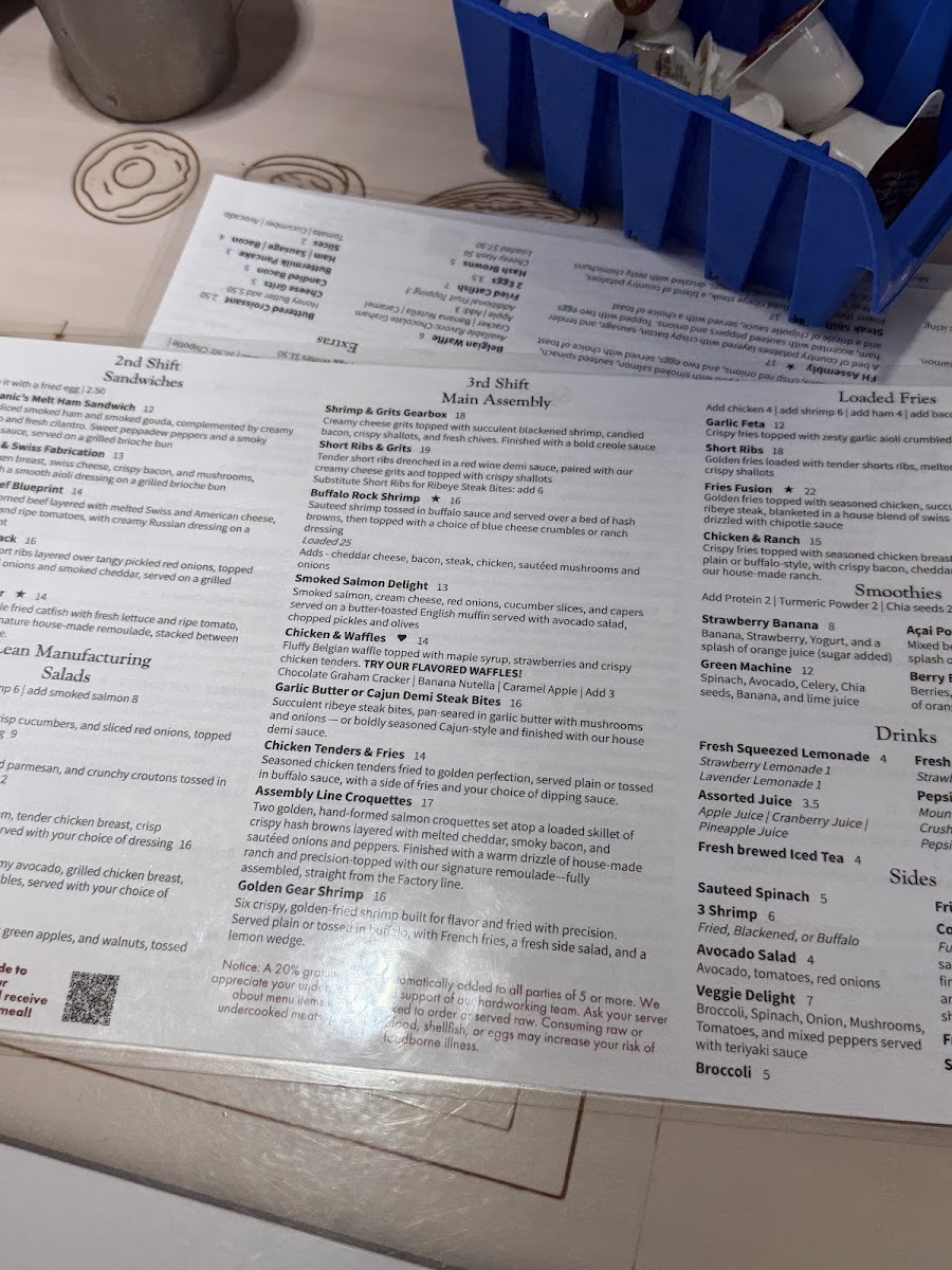 FH Brunch Factory menu board