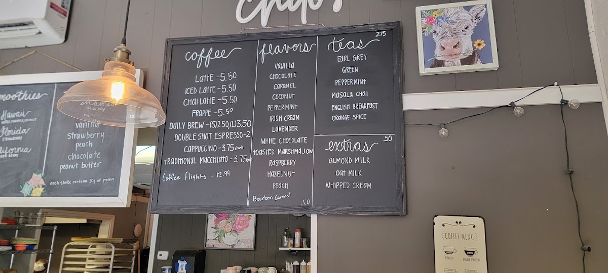 Bray'z Quesadillas & More menu board