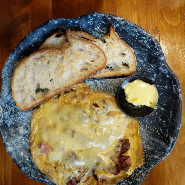 Three Eggs Omelette w Sourdough Toast